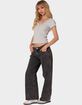 EDIKTED Petite Raelynn Washed Low Rise Jeans image number 4