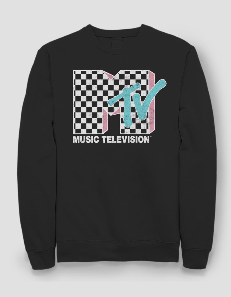 MTV Checkered Logo Unisex Crewneck Sweatshirt image number 0