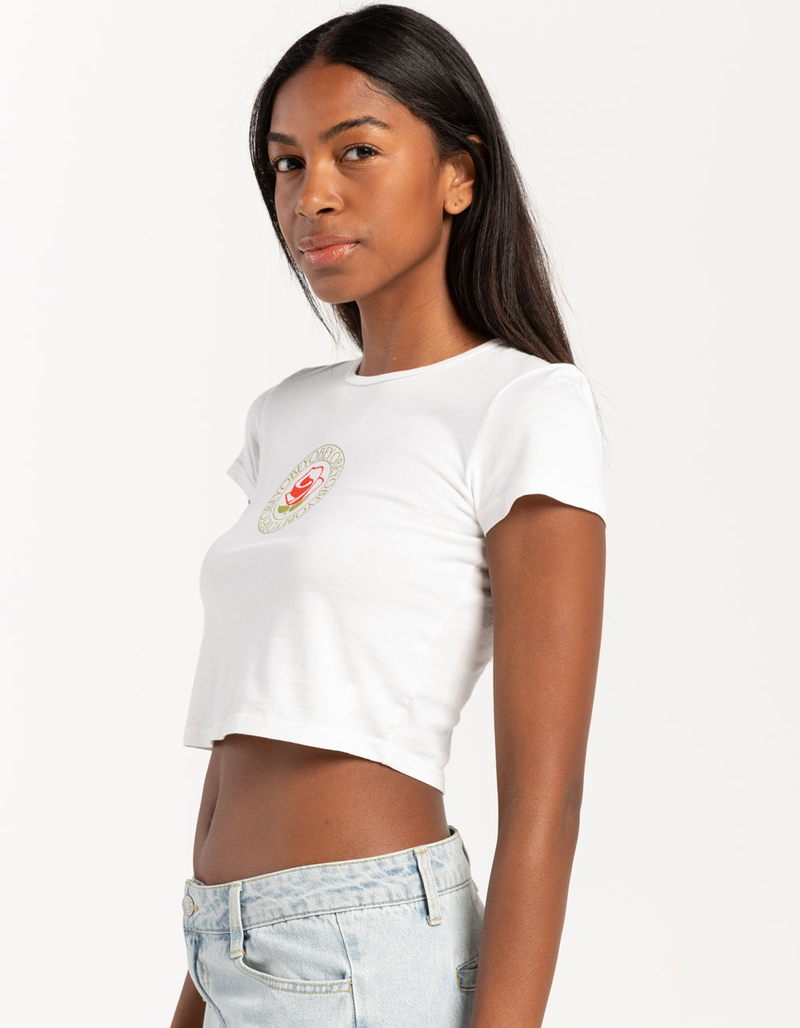 OBEY Rose Studios Womens Fitted Crop Tee image number 2