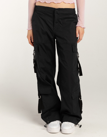 RSQ Womens Mid Rise Double Cargo Parachute Pants Alternative Image