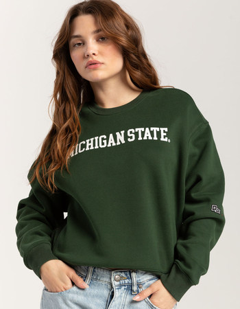 HYPE AND VICE Michigan State University Womens Crewneck Sweatshirt Alternative Image