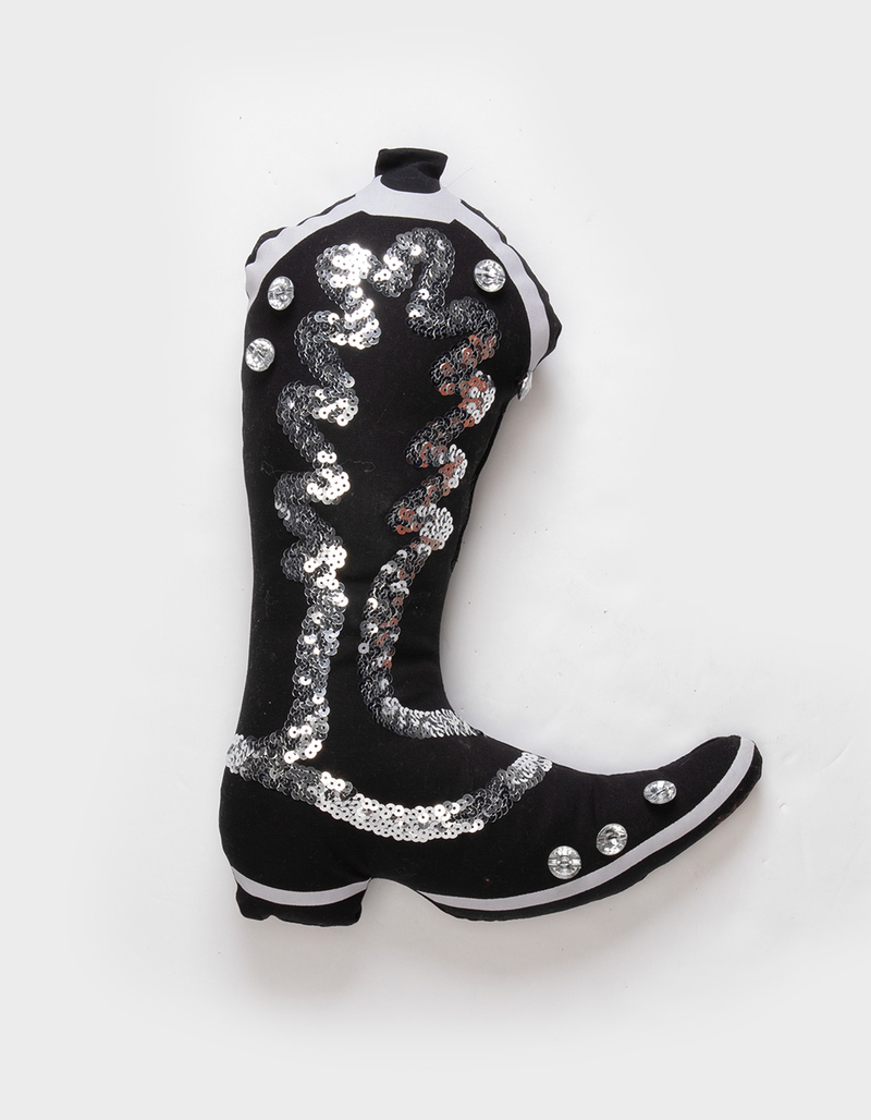 TILLYS HOME Sequin Cowboy Boot Pillow image number 1