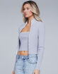 RSQ Womens Plated Rib Double Zip Cardigan image number 4