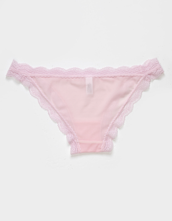 FULL TILT Lace-Trim Mesh Bikini Panties