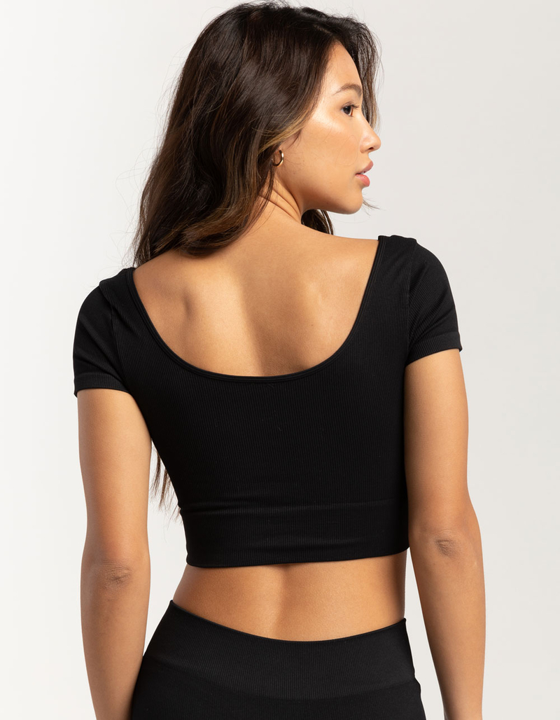TILLYS Seamless Double Scoop Womens Top image number 3