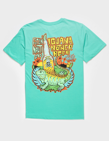 WHAT THE FIN Iguana Beer Mens Tee