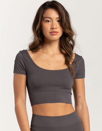 TILLYS Seamless Double Scoop Womens Top Primary Image