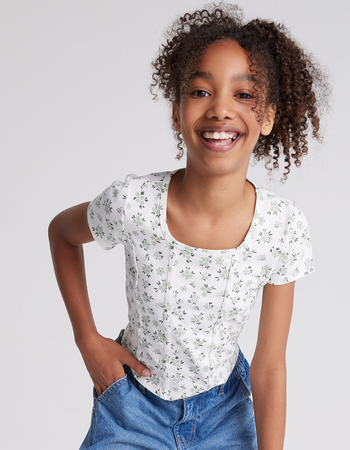 RSQ Girls Ditsy Scoop Neck Tee