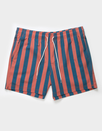 RSQ Mens 2 Color Stripe 5" Swim Shorts Alternative Image