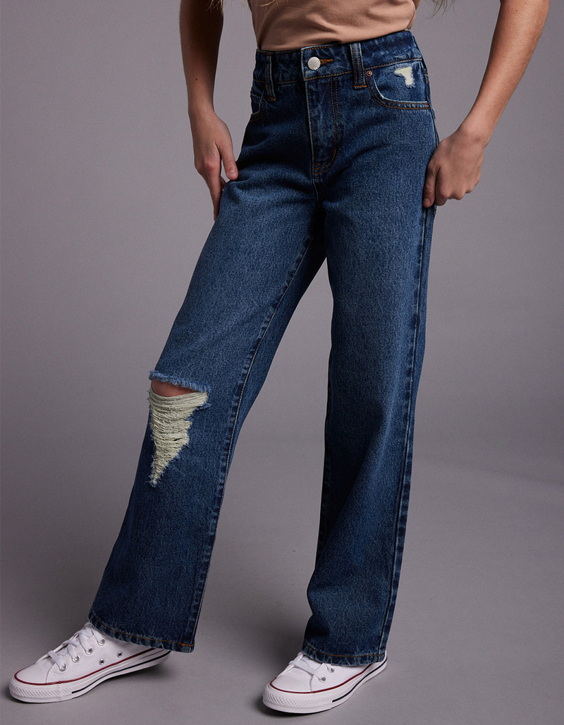 RSQ Girls High Rise Wide Leg Jeans image number 2