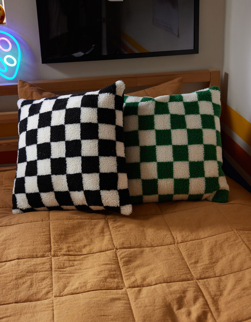 Checkered Square Pillow image number 0