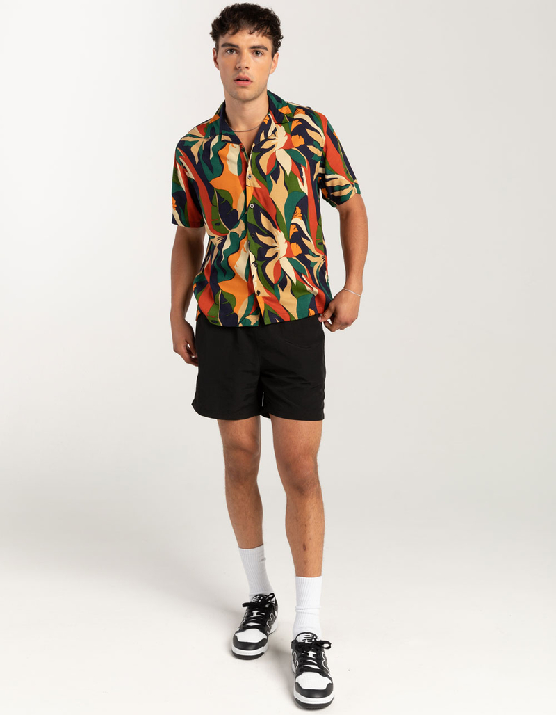 RSQ Mens Tropical Button Up Shirt image number 3