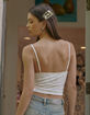 WEST OF MELROSE Lace Ruffle Womens Tank Top image number 4