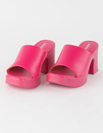 SODA Typo Womens Platform Sandals