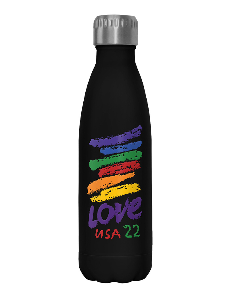 USPS 17 oz Love Brush Strokes Water Bottle image number 0