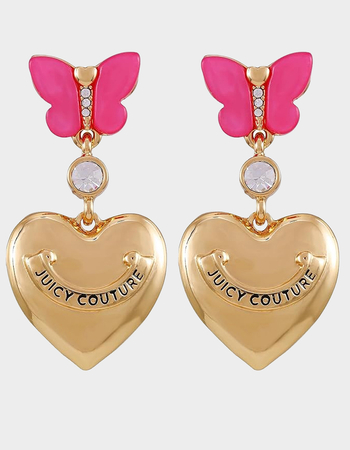 JUICY COUTURE Butterfly Heart Drop Earrings