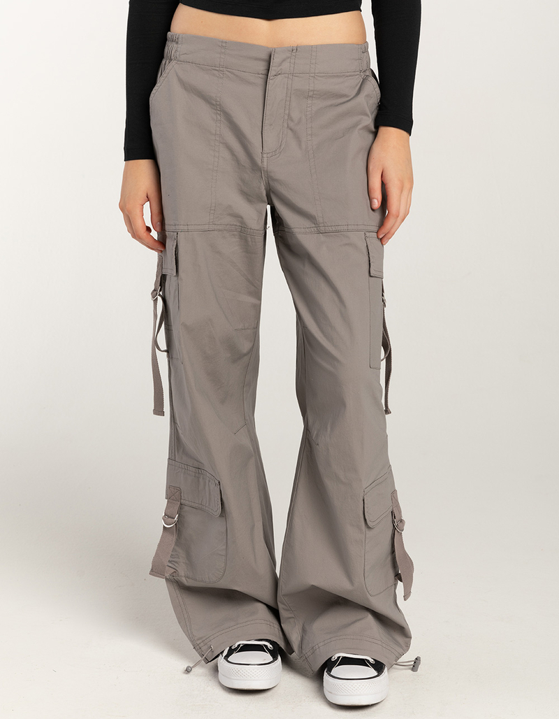 RSQ Womens Mid Rise Double Cargo Parachute Pants image number 1