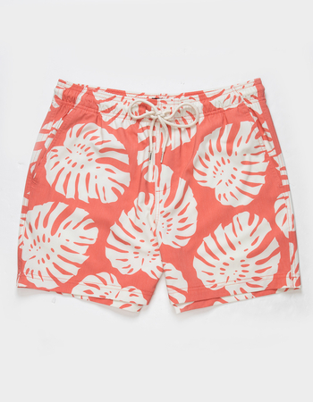 RSQ Mens Tropical Leaf 5'' Swim Shorts