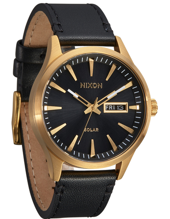 NIXON Sentry Solar Leather Watch