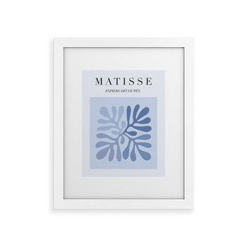 DENY DESIGNS November Art Studio Blue Matisse Exhibition Poster 11" x 14" Framed Art Print