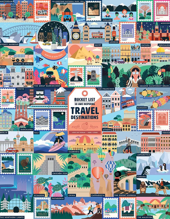 Ridley's 50 Awe-Inspiring Travel Destinations 1000 Piece Puzzle