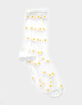 MEMOI Daises Womens Sheer Crew Socks image number 1