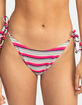 ROXY Paraiso Stripe Tie Side Cheeky Bikini Bottoms image number 2