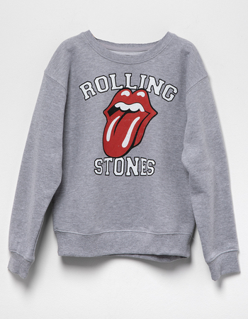 RSQ Girls Rolling Stones Boyfriend Crewneck Sweatshirt