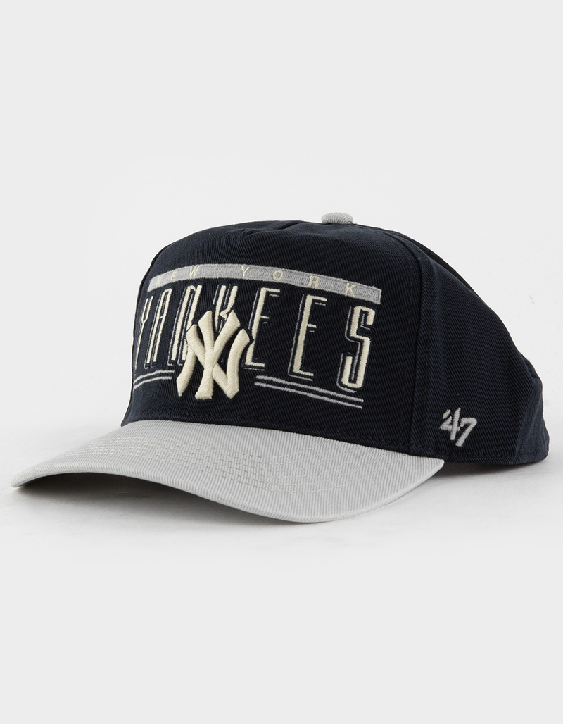 47 BRAND New York Yankees Cooperstown Double Header Baseline ’47 Hitch Snapback Hat image number 0
