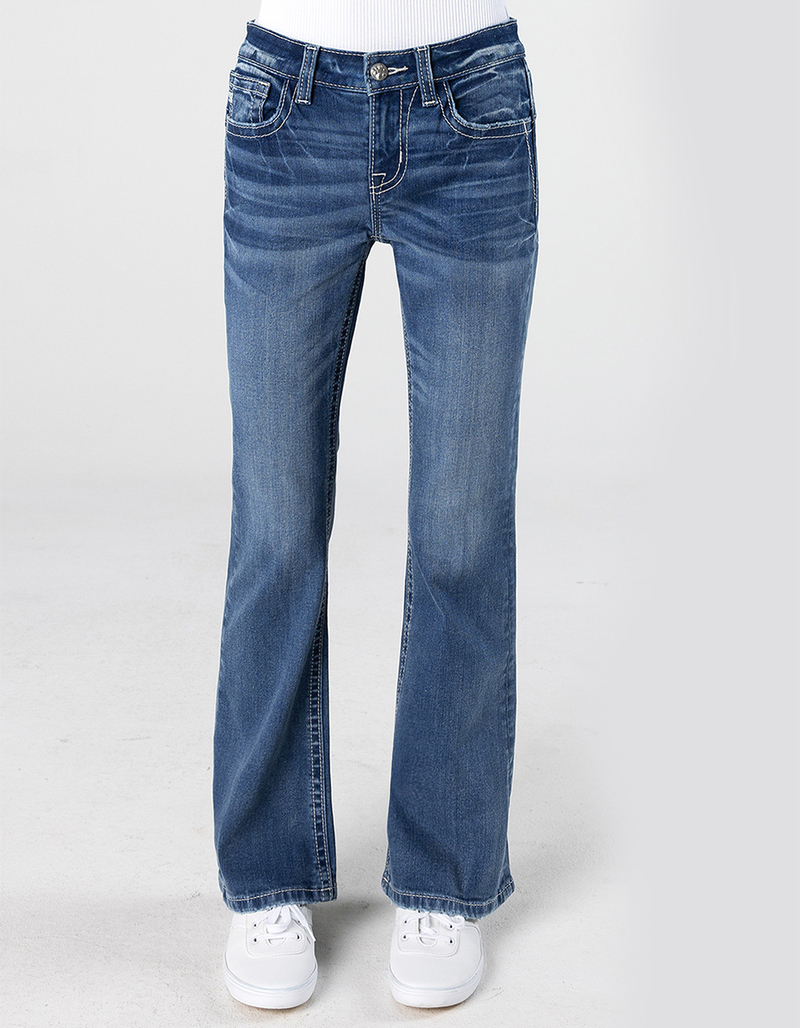 MISS ME Mid Rise Floral Girls Bootcut Jeans image number 3