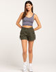 RSQ Womens Mid Length Cargo Shorts image number 5