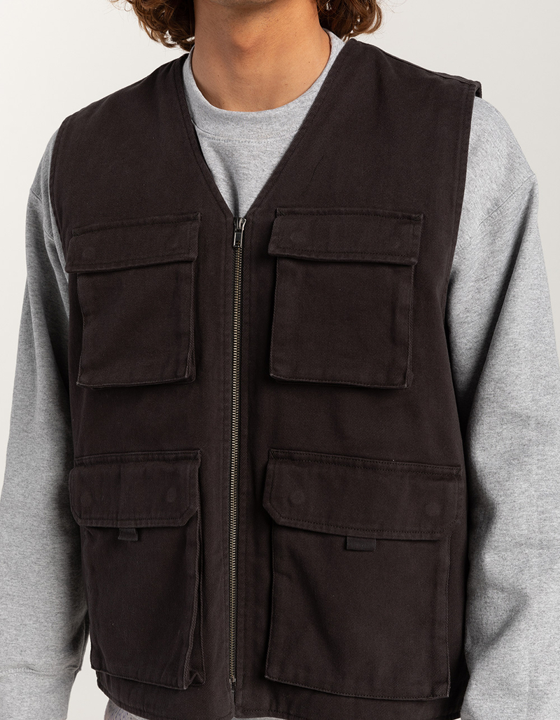 RSQ Mens Twill Cargo Vest image number 6