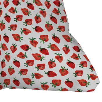 DENY DESIGNS Laura Trevey Strawberry Red 16"x16" Pillow