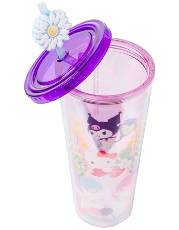 SANRIO 24 oz Hello Kitty & Friends Cold Cup with Lid and Topper Straw