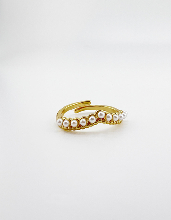 DO EVERYTHING IN LOVE 14K Gold Dipped Pearl Ring