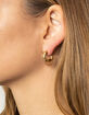 DO EVERYTHING IN LOVE 14K Gold Dipped Post Hoop Earrings image number 3