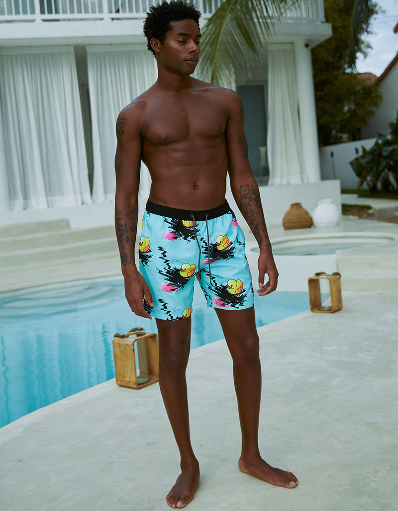 NEFF Ducky Float On Mens 17'' Volley Shorts image number 0