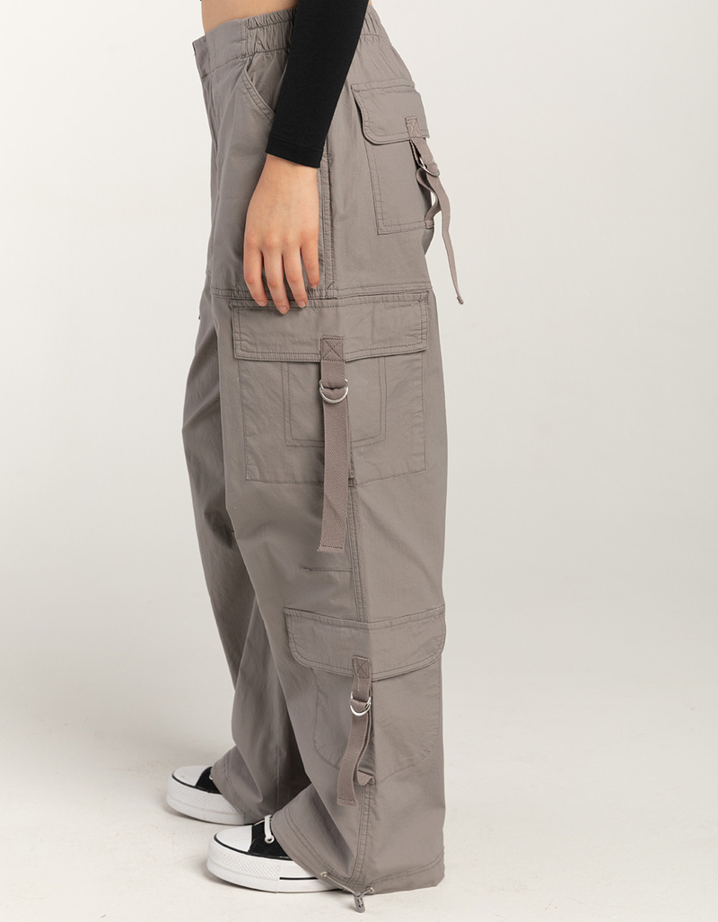 RSQ Womens Mid Rise Double Cargo Parachute Pants image number 2
