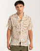 RSQ Mens Texture Leaf Camp Shirt image number 3