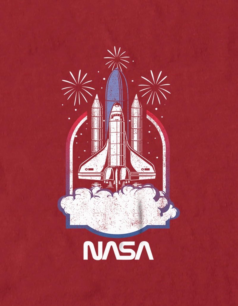 NASA Rocket Fireworks Unisex Tee image number 1