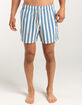 RSQ Mens Bold Stripe 5" Swim Shorts image number 5