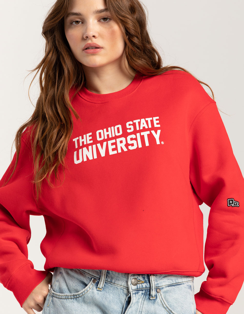 HYPE AND VICE Ohio State University Womens Crewneck Sweatshirt image number 1
