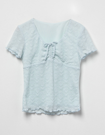RSQ Lace Tie Front Girls Top Primary Image