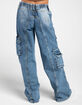 BDG Urban Outfitters Y2K Cyber Womens Denim Cargo Pants image number 4