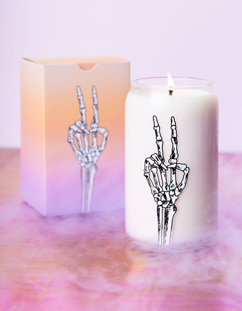 TALKING OUT OF TURN Skeleton Peace Candle