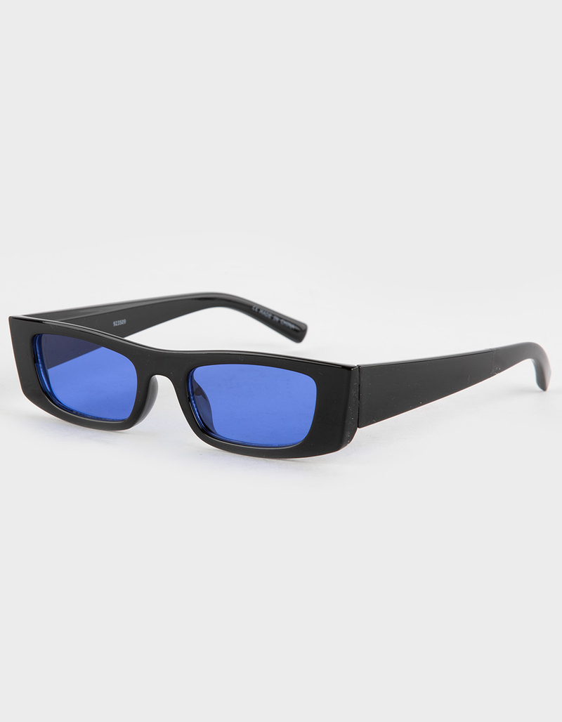 RSQ Blue Lens Rectangle Sunglasses image number 0