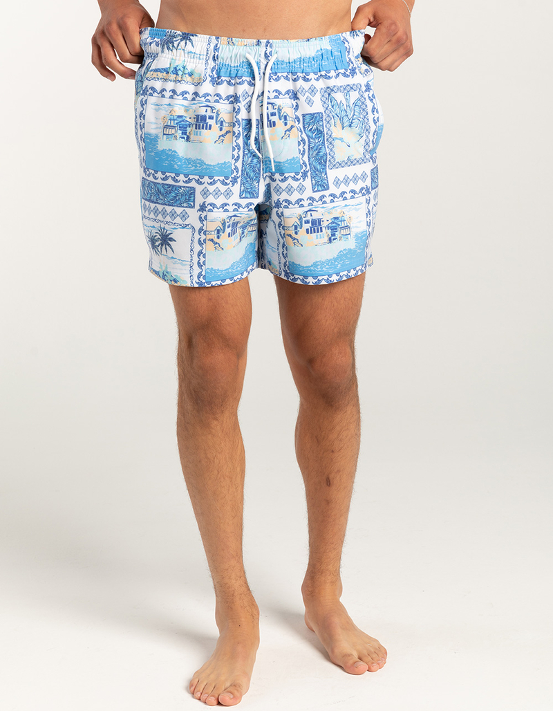 RSQ Mens Vacation Scene 5" Swim Shorts image number 4