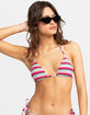 ROXY Paraiso Stripe Tiki Triangle Bikini Top image number 1