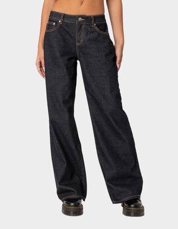 EDIKTED Raelynn Washed Low Rise Jeans