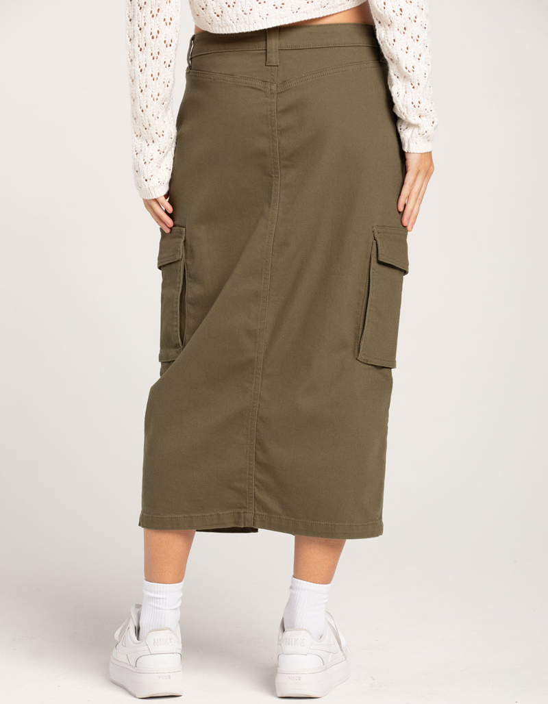 RSQ Womens Mid Rise Cargo Midi Skirt image number 3